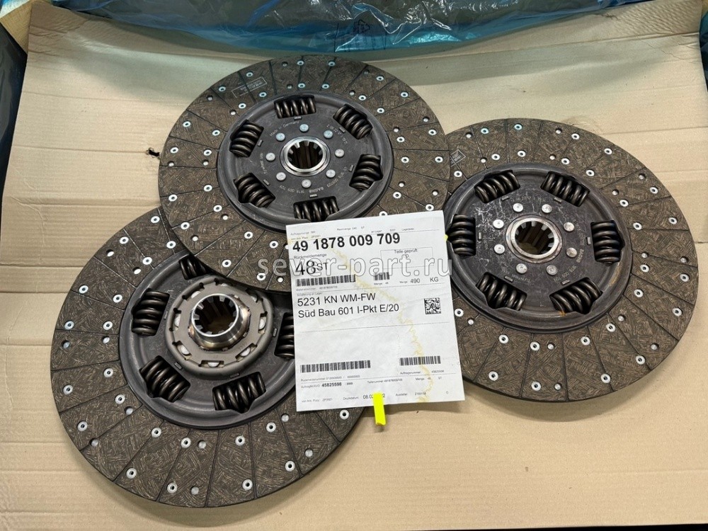 Диск ведомый 430 (DAF XF106, КамАЗ 54901 (К5) с KПП ZF12ТX Trаxоn 2620, 2625) / Sachs 491878009709